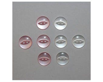 40 x buttons basic 14 mm 2 holes set C - 000799