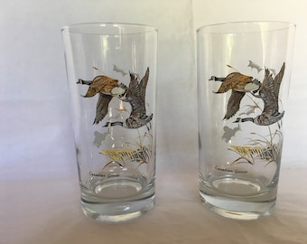 1960s Canadian Goose Drinking Glasses ~ Vintage Drinking Glasses