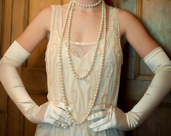 Ivory 1920's Beaded Wedding Dress, Vintage FlapperThe Great Gatsby, Downton Abbey, Vintage Bride, Boudoir, Charleston!