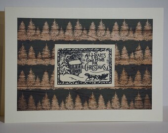 Rustic Trees, Off White and Green