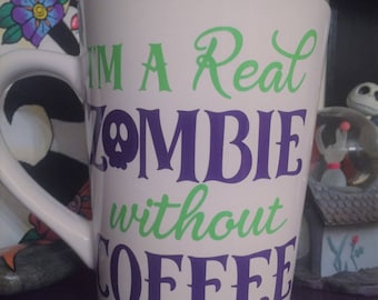 I'm a Real Zombie without coffee' mug