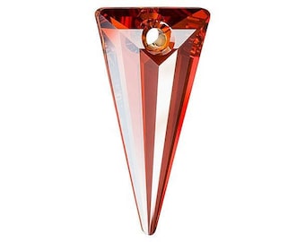 Swarovski 6480 Spike pendant in red magma 28mm