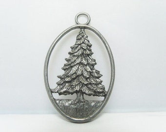 Christmas Tree Pendant By Etain Zinn Canada / 1992 Seagull Pewter Pendant