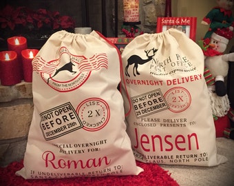 Santa sack, personalized santa sack, santa bag, christmas, christmas sack, santa, personalized christmas bag