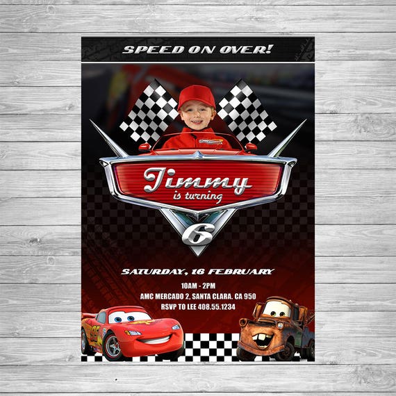 disney cars party invites