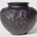 vintage Tiffin glass, black amethyst "Poppy" vase.