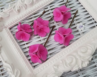 Hydrangea 32, bobby pins hydrangea, hair pin hydrangea, dark pink hydrangea, bobby pins, hydrangeas, wedding hydrangea, hair pin hydrangeas