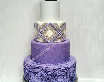 Ruffled rose wedding display cake, Fake cake, Faux cake, Weddings, Sweet sixteen, Photo prop
