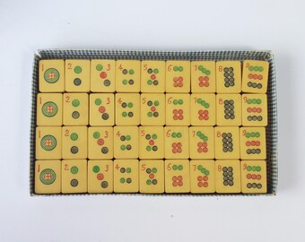 Vintage Mah Jongg Set - Vintage Mahjong Game - Mah Jong Set Complete - Mahjongg Set