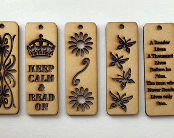 Wooden Bookmarks laser cut wooden craft decoration
