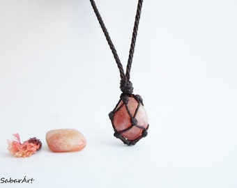 Sunstone necklace, sunstone pendant, sunstone jewelry, bohemian necklace, orange, Sun, goldstone, SAD problems, crystal healing, sun energy