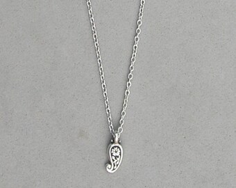 Antique Silver Paisley Necklace