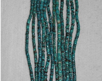 Turquoise, Turquoise Heishi, 4mm, Natural Stone, Blue Turquoise, Rondelle Bead, Natural Turquoise, Semi Precious, Full Strand, AdrianasBeads
