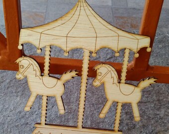 Wooden carousel / DIY carousel / laser cut carousel