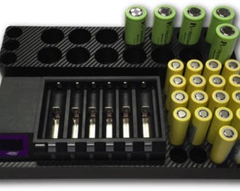 Vape Organizer Charging Station with 6 Bay Efest 6 Bay efest Battery charger