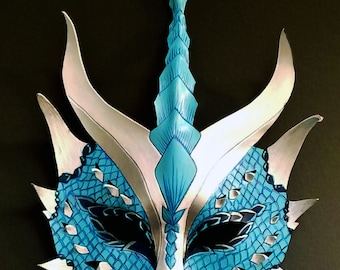 Dragon Mask Blank Fantasy Half Masque Dragon Masquerade
