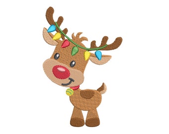 christmas reindeer machine embroidery design fill stitch rudolph reindeer embroidery cute reindeer 2 - Christmas Reindeer christmas reindeer machine embroidery design fill stitch rudolph reindeer embroidery cute reindeer 2 - Christmas Reindeer