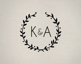 Digital Monogram - Printable Monogram - Wedding Digital Monogram - Printable Wedding Monogram
