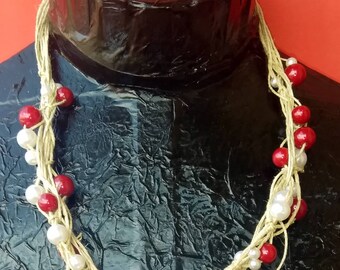 String and pearls Necklace