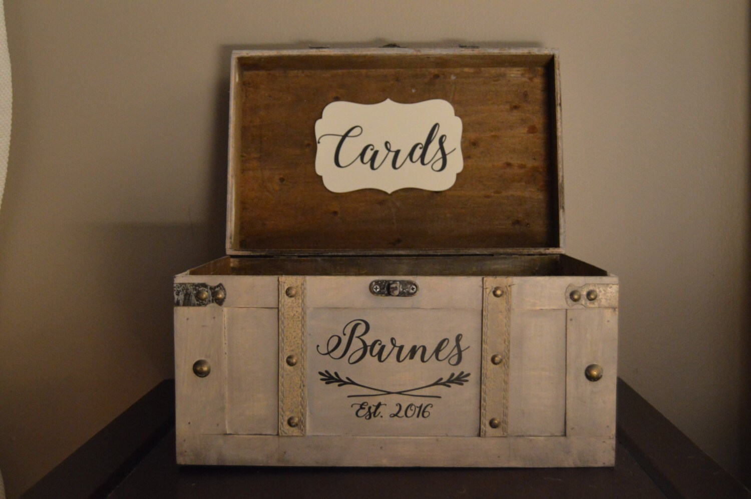 Vintage Wedding Card Box Rustic Wedding Card Box Large