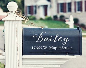 Decorative Mailbox Decal - Mailbox Sticker - Vinyl Mailbox Decal - Custom Address Mailbox Decal