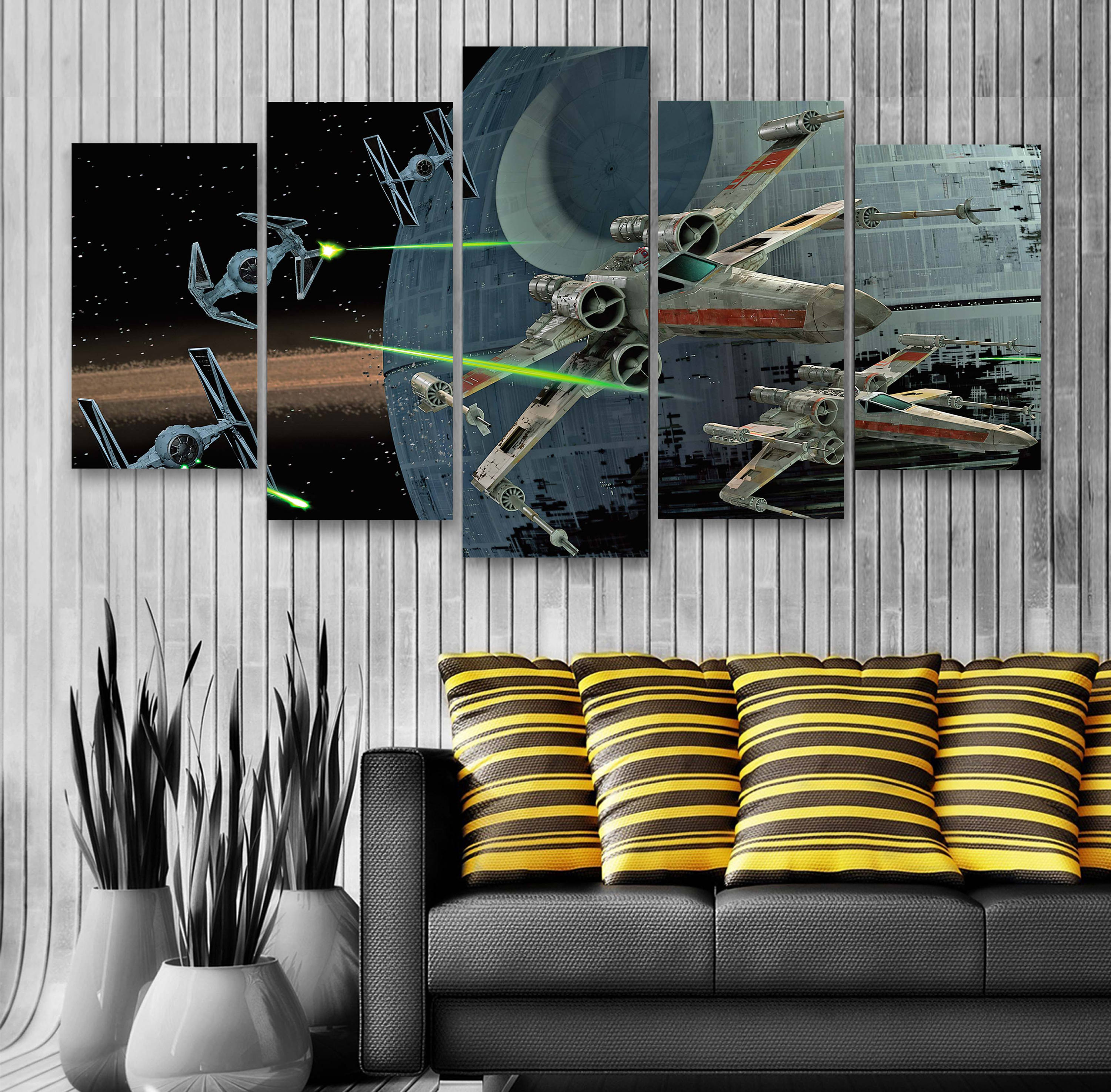 Star Wars Movie 5 Panel Canvas 5 Piece Canvas Wall Art