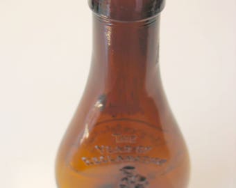 Anchor Hocking Amber Bottle SALEM, NJ Class of 1971 High School Graduates