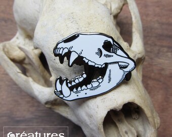 Bobby Badger - Enamel Pin - Badger Skull