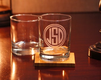 Bourbon Barware, Scotch Glasses, Personalized Whiskey Glasses, Sand Carved Glasses, 11 oz. Rocks Glass, Mens Gift, Groomsmen Gift, Groomsman