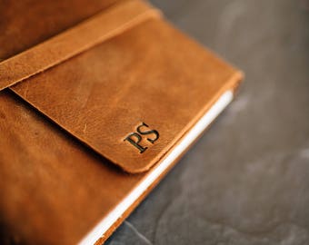 Leather Mens Journal Gift for Mens Gift Mens Personalized Anniversary Gift Leather Boyfriend Journal Rustic Leather Book Cover