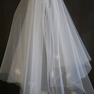 White Wedding Veil, Two Layers
