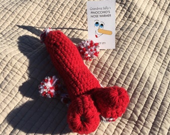 05 ~ "Pinocchio's Nose Warmer" NC State (Red & White)