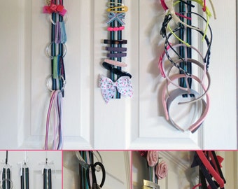 Hair Accessory Organizer System with Elastic - Hair Elastics, Barrettes, Headbands - 342 color combinations