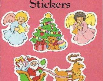 Vintage Anna Pomaska Little Christmas Stickers Dover Publications Book, 1989