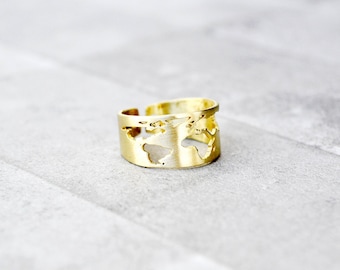 World Map Ring / Travel Ring / Travel Gift / World Ring / Map Ring/Gift for Women/ Wanderlust/Daily Inspiration/Globe Ring/Graduation Gift