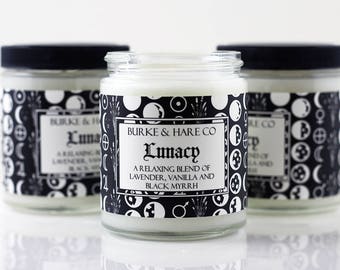 Scented Candle - Lavender and Vanilla - Moon - Lunacy
