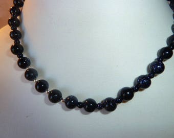Blue genuine gems SUNSTONE necklace