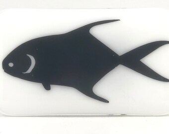 Permit fused glass belt buckle
