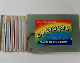 Vintage Conte A Paris Crayolor box, Blanzy-Conte-Gilbert