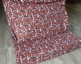 Football Fun Nap Mat Cover with Attached Pillowcase