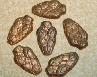 Vintage Brass Stamping Serpent Snake Head
