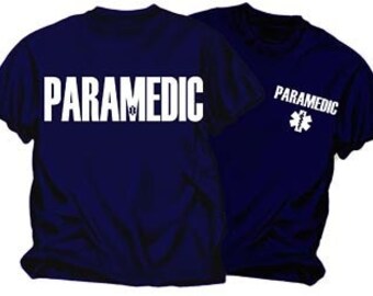 PARAMEDIC Navy Blue Duty T-Shirt Size Small to 4X-Large SKU: EMS101-4x