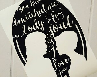 Pride and Prejudice Car Decal Pride and Prejudice Decal Mr Darcy Car Decal Mr Darcy Decal Elizabeth Bennet Car Decal Pride and Prejudice