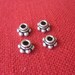 Sterling silver dotted bead cap