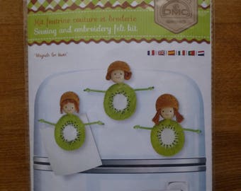 Sewing and embroidery "Magnets kiwis" felt Kit