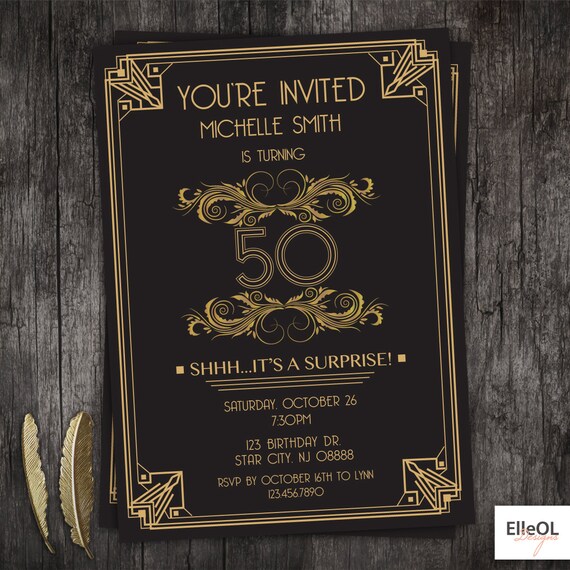 Art Deco Party Invitations 4