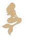Mermaid Cutout Shape Laser Cut Unfinished Wood Shapes, Craft Shapes, Gift Tags, Ornaments #552 All Sizes