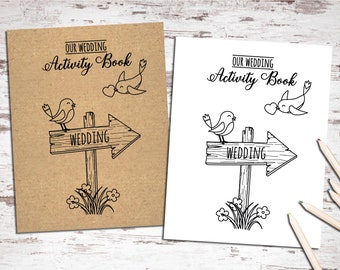 Printable Wedding Activity and Coloring Book - Instant Download - Kids Table - Sheets - Reception Activities for Kids -Childrens guestbook