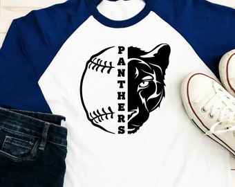Panthers SVG, Baseball SVG, Panthers Baseball T-shirt Design, Baseball Mom Shirt, Cricut Cut Files, Silhouette Cut Files, SVG Cutting Files