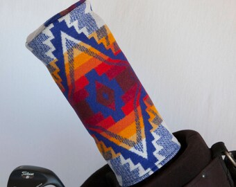 Golf Club Covers, Golf Head Covers,Golf Driver Head Cover, Golf Headcovers, Golf Accessory, Bright Pendleton Wool Golf Club Driver Headcover